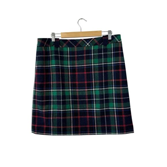 Talbots NWT 16 Wool Blend Mini Skirt Plaid Lined A-Line NEW Classic Womens - Picture 1 of 11